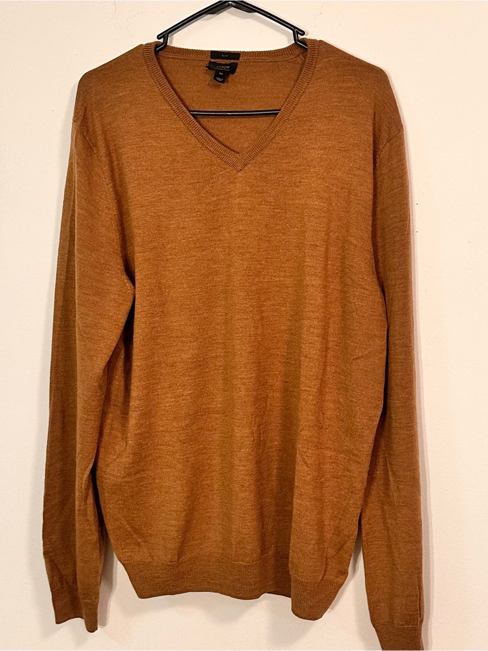 J Crew Sz XL Slim fit Men’s fine merino wool sweater Casual Business Old money